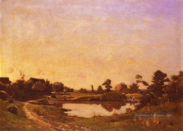 Midi dans les prés Barbizon paysage Henri Joseph Harpignies Peinture à l'huile